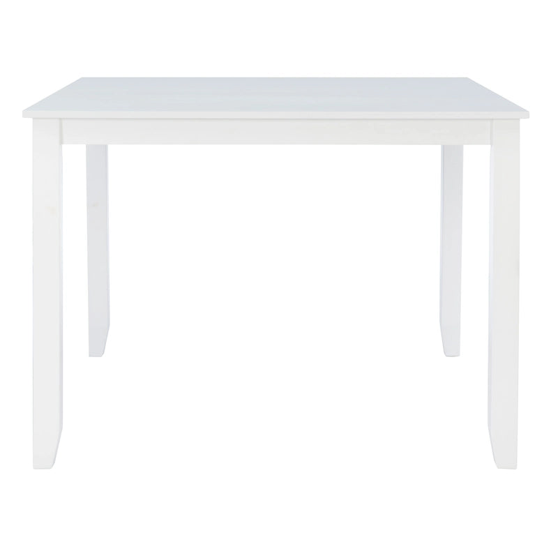White Square Counter Height Dining Table, Acacia Wood, Seats 4, 48x48x36