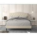Button-Tufted Upholstered Platform Bed, 4 Colors, Twin to King
