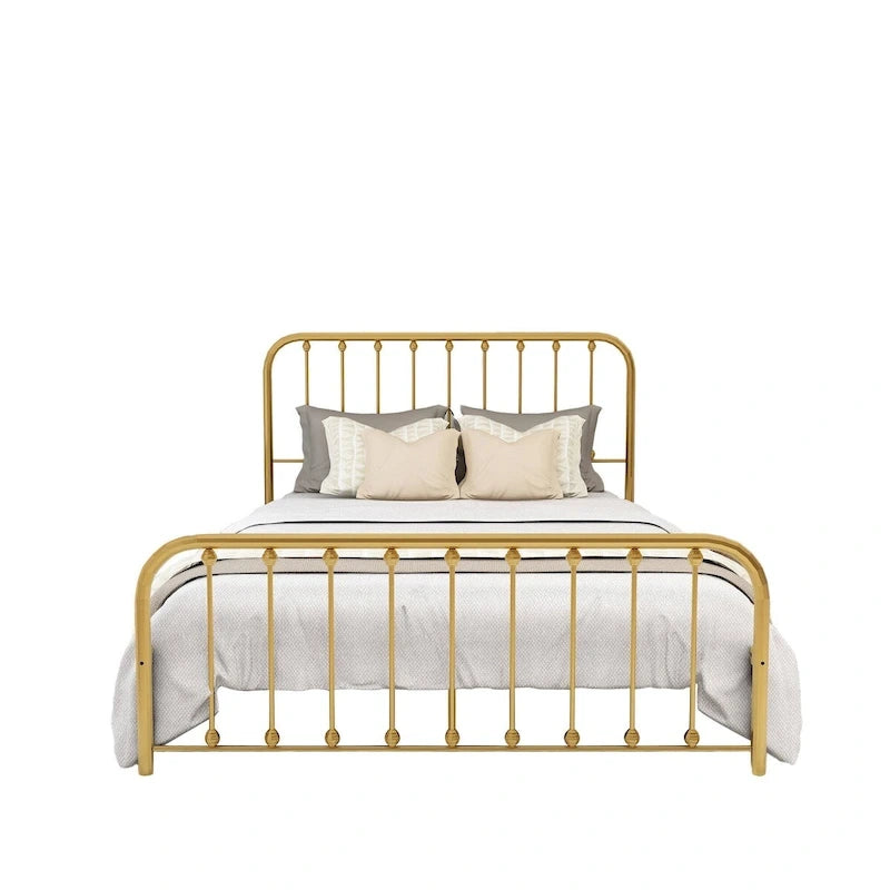 Metal Platform Bed Frame with Slats, No Box Spring Needed, Multi-Size