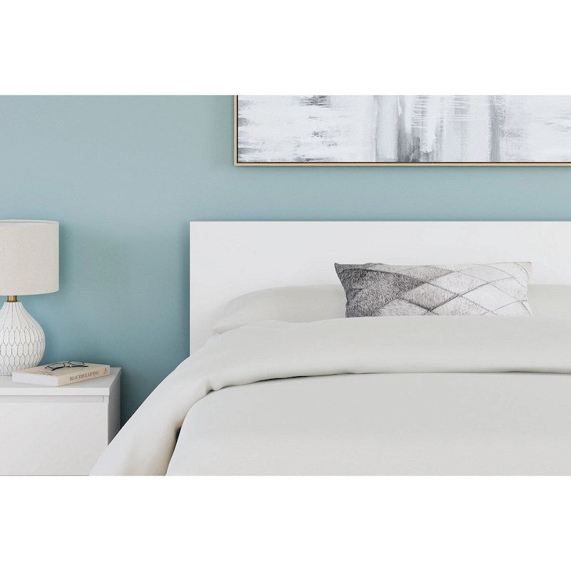White Panel Headboard with Adjustable Height, Engineered Wood